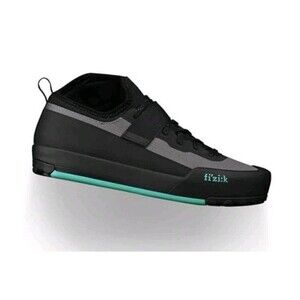 Fizik Gravita Tensor Clip-in,MTB Gravity Racing Shoes, Grey/Aquamarine, 13.5-14